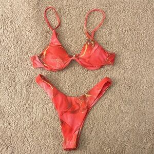 Stylish Red and yellow Women's Bikini